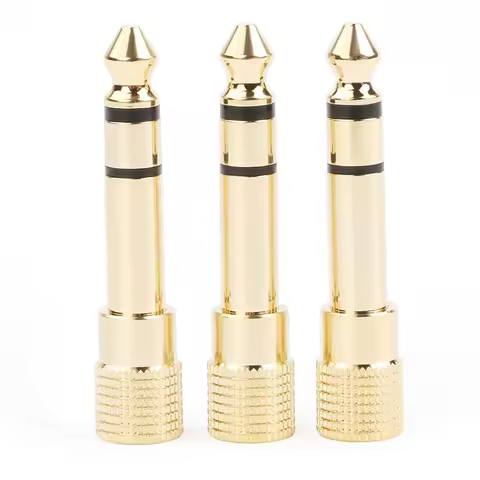 6.35mm Male To 3.5MM Female Jack Plug Mini Audio Adapter Headset Microphone Connector 6.5 To 3.5 Con