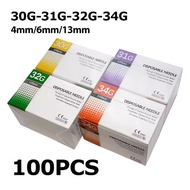50pcs/100pcs korea Beauty Small needle 30g4mm 30g13mm 32g4mm 32g13mm 34g4mm Disposable Needle