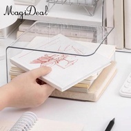 MagiDeal Transparent Magazine Holder, File Sorter, Display Stand, Desk Book Storage, File Folder Sta