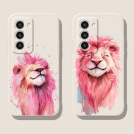 DMY case lion Samsung S23 S22 plus S21FE S22 Ultra S20fe S20 S21 S10 note 10 lite 20 8 9 soft silicone cover case shockproof
