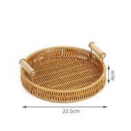Hand-Woven Rattan Basket/Rattan Storage/Rattan Tray/Wicker Basket/Handmade Rattan Multipurpose Stora