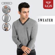 LGS - Casual Sweater - Men - V neck - Grey - Regular Fit - CST.260.D056.02.C C C C