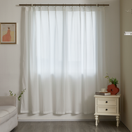 Topfinel 1pc European Style Stripe Protection Privacy Sheer Curtain for Window Living Room Bedroom Kitchen Langsir Tingkap 3 panel, Langsir 2 Tingkap, Support customization