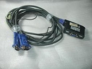 露天二手3C大賣場 ATEN 宏正 CS-62U CS62U 2埠帶線式 USB KVM切換器 品號  64054