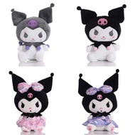 Kuromi ของเล่นตุ๊กตา Kawaii ตุ๊กตา Kuromi เจ้าหญิงโบว์ตุ๊กตา Plush Soft อะนิเมะการ์ตูนตุ๊กตาตกแต่งบ้