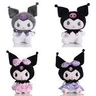 Kuromi ของเล่นตุ๊กตา Kawaii ตุ๊กตา Kuromi เจ้าหญิงโบว์ตุ๊กตา Plush Soft อะนิเมะการ์ตูนตุ๊กตาตกแต่งบ้านเด็กผู้หญิงของขวัญ