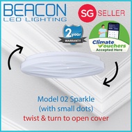 (CLIMATE VOUCHER) BEACON LED Model 2 Acrylic Ceiling light - 27cm/38cm/48cm - Easy LED Replacement -