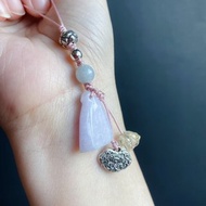 蓮蓬平安扣吊飾 翡翠隨意扣水晶滴溜 手機吊飾 禮物推薦