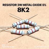 (QTY 5 PCS) RESISTOR 2W 2WATT 8K2 8.2K KILO CF 5% ROHS