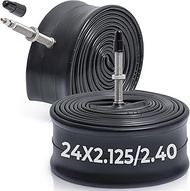 2 Pcs,Premium 24X2.125/2.20/2.25/2.30/2.35/2.40 Bike Tubes,Compatible for 24x2.125 to 2.40 Bike Tire