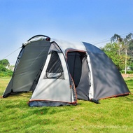 Outdoor Camping Family Style 3-4 People Tent Double Layer Camping Tent One Room One Room Rainproof T