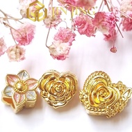 JIN JING PDR BEAD BUNGA/LOVE 5D (HOLLOW) EMAS 916 TULEN 0.32G-0.35G