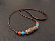 九眼天珠吊墜項鍊天然正品西藏復古瑪瑙幸運護身符