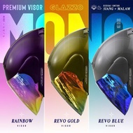 GRACSHAW VISOR HELMET G919 GOLD BLUE RAINBOW V919 TINTED ORIGINAL GRACSHAW
