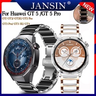 สาย For Huawei Watch GT 5 Pro GT5 46mm สายนาฬิกา luxury Ceramics สายรัดสแตนเลสของ Huawei Watch GT4 4