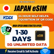【CSL 】Japan eSIM  | High Speed | Local Network | UNLIMITED HOTSPOT GB | 日本上网卡 Travel Prepaid Sim Car