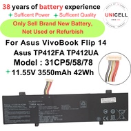 For Asus Laptor Battery 11.55V 3550mAh 41Wh VivoBook Flip 14 TP412FA TP412UA TP412FA-DB72T TP412FA-E