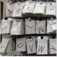 Letter necklace / titanium gold necklace / titanium initial necklace / stainless steel initial name 