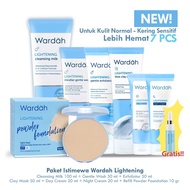 Paket Wardah Lightening Series Formula Baru 7 pcs Gratis Serum 1 pcs