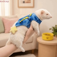 KODICEP1 Small Pet Harness Leash, Flannel Dragon Design Ferret Vest Harness, Cute with Bell Adjustab