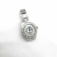 CHANEL白陶29mm J12 點鑽石英錶