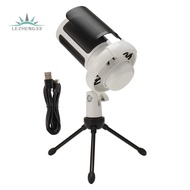 Desktop Live Streaming Microphone RGB Dazzling Lighting USB Mobile Game Karaoke Computer -ME6S