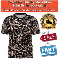 Limited Edition 007 Baju T-shirt Microfiber Dri-fit Floral Design T Shirt (Sublimation)