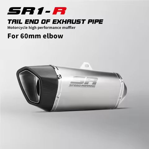 60mm universal motorcycle exhaust pipe with DB Killer suitable for CBR650 Tmax 530 DUKE 1290 CBR1000
