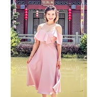 READY STOCK IN MALAYSIA JOLIVIA & CO Engagement Dress Bridesmaid Dress ROM White Dress