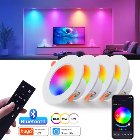 Smart LED Downlight 10W 220V Tuya Smart Life Bluetooth Can Ceiling Light Dimmable 1-4 Pack RF 2.4G R