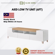 ELISA HOME AIED 6 Feet Low Tv Cabinet/Kabinet/Almari Tv/Rak - Fit To 75 Inches