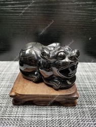 BTB001 貔貅貓眼黑曜石(銀曜)擺件(10*6*6cm)(610g)