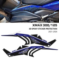 Motorcycle Accessories 3D Resin Decal Kit for XMAX300 X MAX125 2023-2026 Side Boomerang Protection A