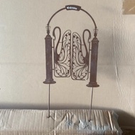 Garden Courtyard Balcony Terrace Home Flower Pot Decoration Tin Rust Color Swan Arch Flower Insert