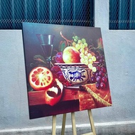 Frame Canvas Lukisan Buah Buahan With Floating Seni Hiasan Dinding Ruang Tamu Bilik Tidur Wall Art D