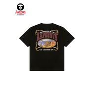 Aape Flagship Store Men's Spring Summer Ape-Man Pattern Western Denim Style Printed Trendy Short-Sle