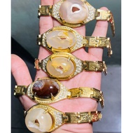 Titanium bracelet agate combong top agate bracelet