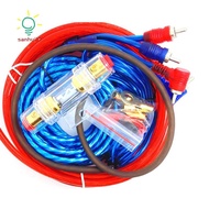 1500W Audio Speakers Wiring Kit 8GA Car Subwoofer Cable 60 AMP Fuse Holder Speaker Installation Wire