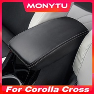 For Toyota Corolla Cross 2020-2023 2024 Center Console Car Armrest Box Protection Cover， Anti Scratch PU Leather Armrest Pad Interior Decoration Accessories