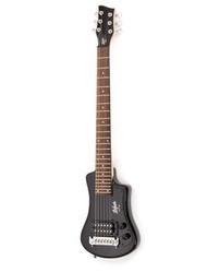 黑色 Hofner 旅行電結他連袋