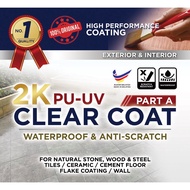 1L (2 in 1 pack) 2K PU-UV CLEAR PU EPOXY COAT WATERPROOF UV-PROTECTION /2K POLYURETHANE / EXTERIOR P