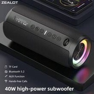 ลำโพงไร้สาย ZEALOT S51PRO 40W พร้อมไฟ RGB สีสันสดใส รองรับการเชื่อมต่อผ่าน SD Card/USB/AUX และรองรับ