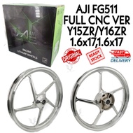AJI RACING AJI 511 SPORT RIMS FULL CNC CHROME RS150 RSX Y15ZR V1 Y15ZR V2 Y16ZR RACING RIM CHROME AJ