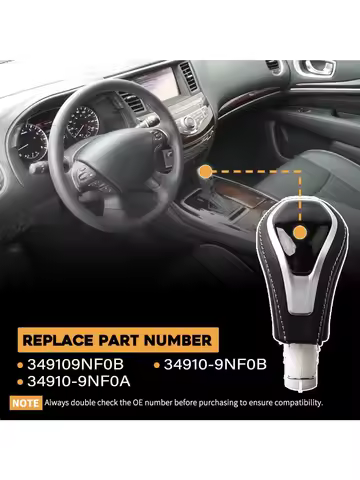 Shift knob gear handle replacement for Infiniti Q50 Q60 QX60 QX80 17–24 gear shift knob replace 3491