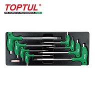 TOPTUL 8PCS L-Type Two Way Ball Point & Hex Key Wrench Set GAAT0803