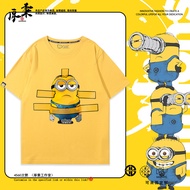 Kaos Minions cartoon short sleeved T-shirt, summer trend for men and women, ins pure cotton T-shirt