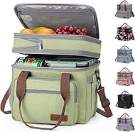 Maelstrom Lunch Bag Women,23L Insulated Lunch Box For Men Women,Expandable Double Deck Lunch Cooler 
