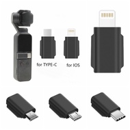 HENGI TYPE-C อะแดปเตอร์โทรศัพท์กล้องแบบพกพา IOS ไมโคร USB DJI OSMO อะแดปเตอร์แบบพกพา ABS อะแดปเตอร์ข้อมูลโทรศัพท์ DJI Osmo Pocket