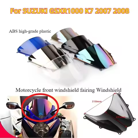Motorcycle front windshield fairing Windshield for SUZUKI GSXR 1000 GSXR1000 K7 2007 2008