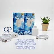 Vivo X Fold 65W 2-Usb Usb + Type C PD Super Fast Charger Charger Vivo 65W Charger/ [GLX]